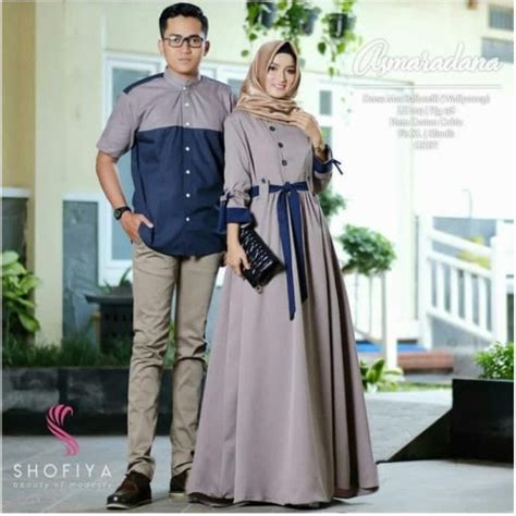 Jual Baju Muslim Couple / Baju Couple Pasangan - GREY, Fit L - Kab. Bandung - Muslimshell ...