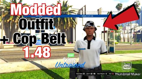 Modded Outfit Cop Belt Glitch Gta Online Tutorial Youtube Free