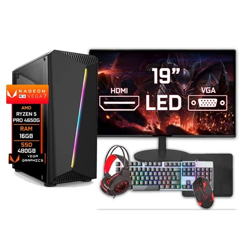 Pc Gamer F Cil Amd Ryzen Pro G Ghz Gb Ddr Radeon Vega