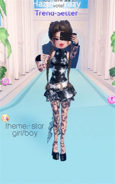 Dress To Impress Roblox Theme Star Girl Boy In Star Girl Dress