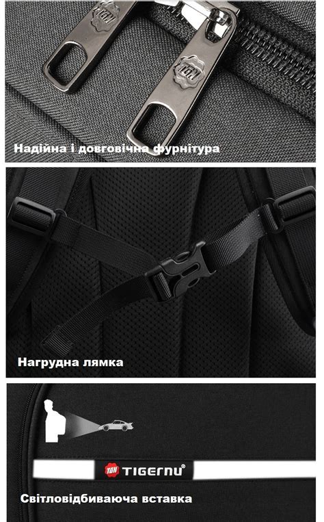 Рюкзак міський Tigernu T-B3893 сірий купити
