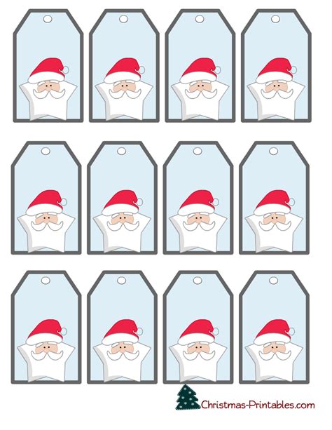 Printable Tags From Santa