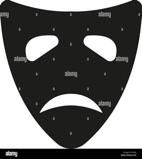The Sad Mask Icon Tragedy And Theater Symbol Flat Stock Vector Image