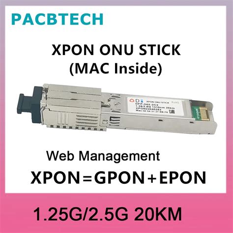 GPON Stick SFP GPON ONU Stick SFP GPON ONU STICK With MAC SC 1310nm