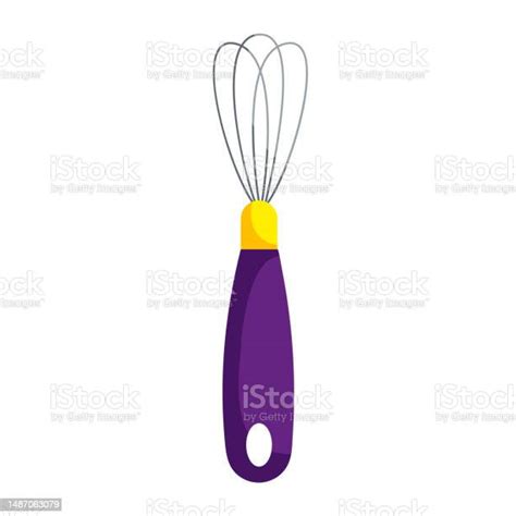 Cartoon Purple Whisk On White Background Stock Illustration Download