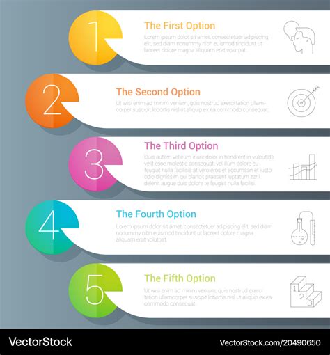 Step by step template Royalty Free Vector Image