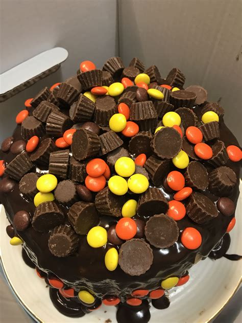 Reeses Pieces Birthday Cake Desserts Cake Food