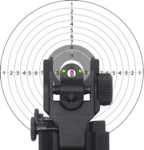 Ar15ar10 Tactical Fiber Optics Low Profile Flip Up Iron Sight With Front Red Dot Sight And Rear