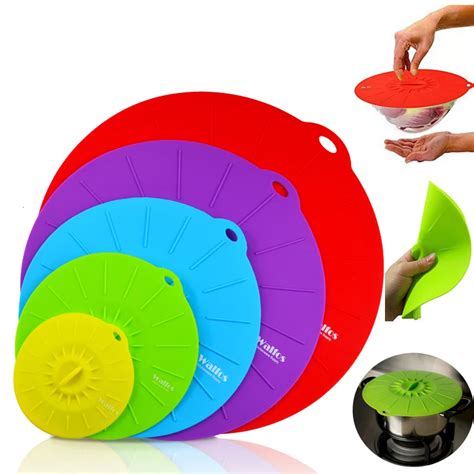 Silicone Cooking Food Storage Suction Lid Microwave Food Cover Frying