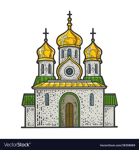 Orthodox Christian Church Sketch Royalty Free Vector Image