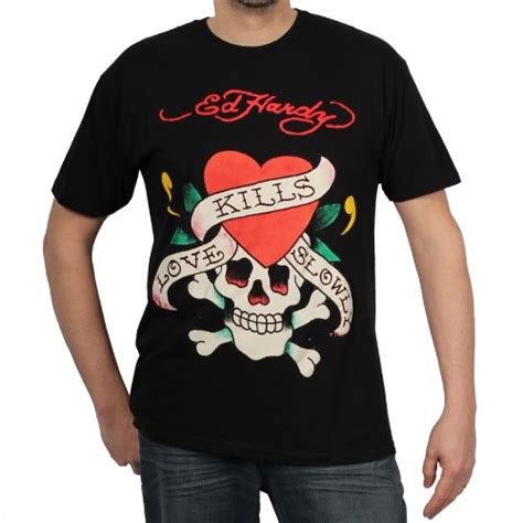 Buy Ed Hardy "Love Kills Slowly" Tattoo Screen Tee Shirt Online at ...