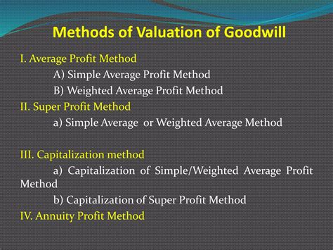 Corporate Accounting Valuation Of Goodwillpptx