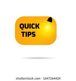 Quick Tips Icon Banner Vector Light Stock Vector Royalty Free