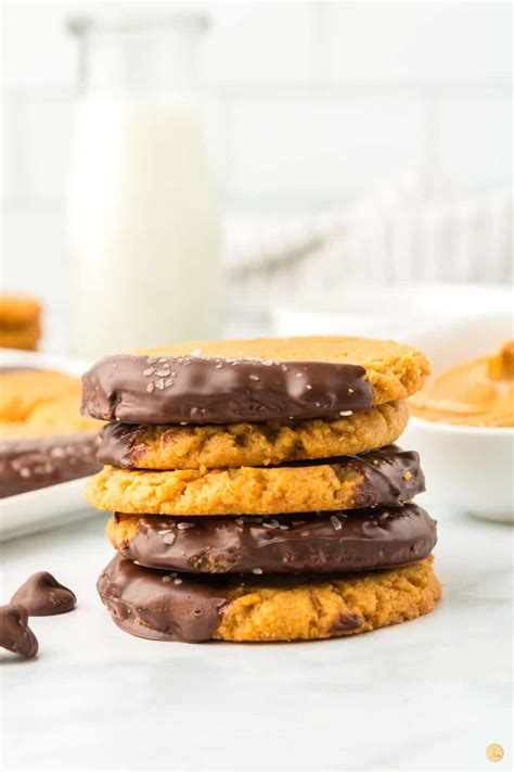 Chocolate Dipped Peanut Butter Cookies Leftovers Then Breakfast