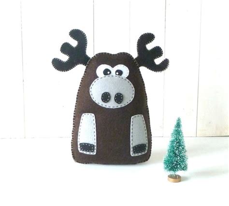 Moose Sewing Pattern Plush Felt Moose Stuffed By Littlehiboushoppe