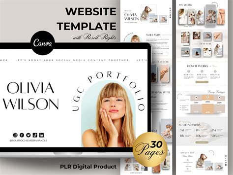 Website Template With Resell Rights For Ugc Content Creators Ugc