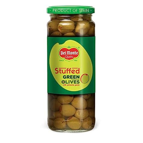 Del Monte Green Stuffed Olives With Pimento Imported From Spain G