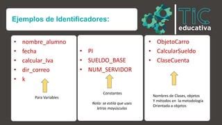 Identificadores en Lógia de Programación PPT