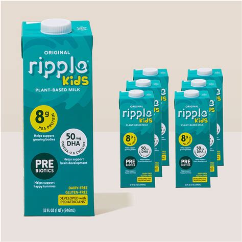 Ripple Kids Shelf Stable Non Dairy Milk 6 Pack Ripple Foods