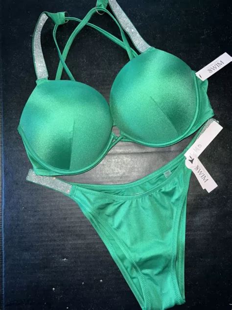 VICTORIA S SECRET 36B 36D 36DD 38D Bombe Bikini Brésilien Vert Brille Bride EUR 104 86 PicClick FR