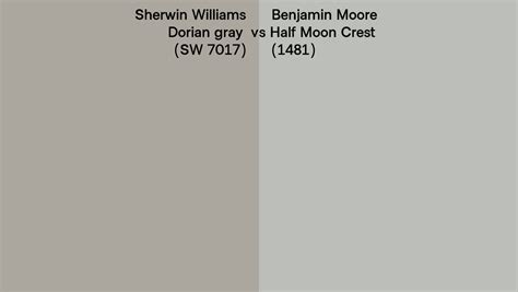 Sherwin Williams Dorian Gray SW 7017 Vs Benjamin Moore Half Moon