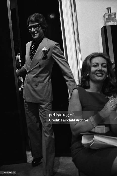 Yves Saint Laurent At His Fall 1972 Couture Collection On July 28