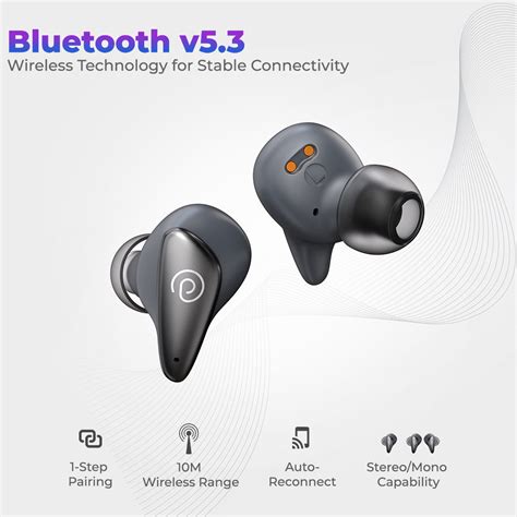 Ptron Bassbuds Wave Enc Bluetooth 53 Wireless Headphones 40hrs Total Ptron India