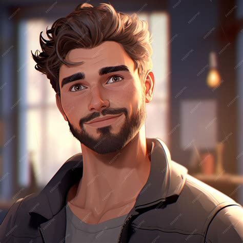 premium ai image handsome guy animation
