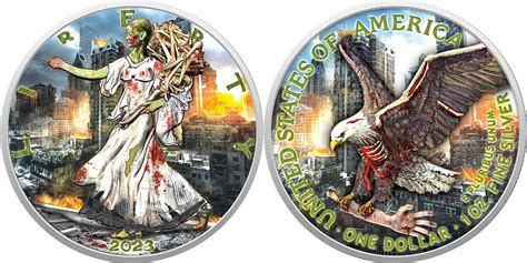 United States Dollar Eagle Zombie Apocalypse Walking Liberty Oz