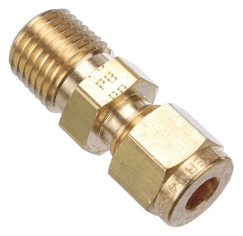 PARKER Thermocouple Connector Brass For 1 4 In Tube OD 1 4 In Pipe