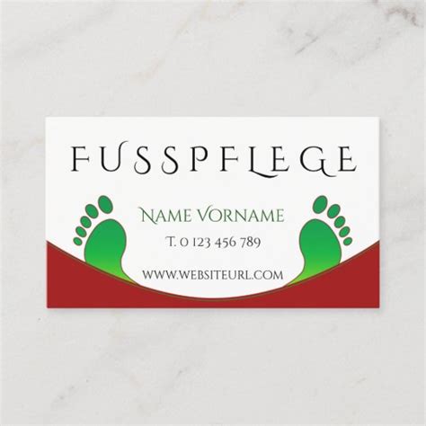 fußpflege visitenkarte Zazzle de