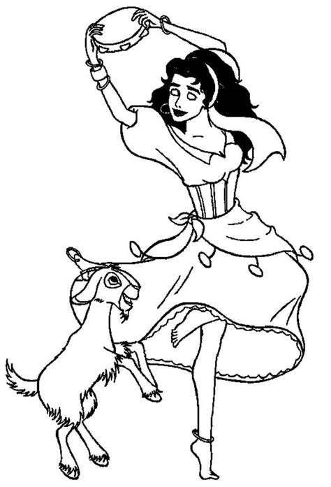 Esmeralda Disney Coloring Pages