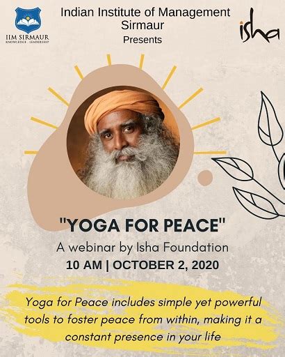 Yoga For Peace Iim Sirmaur Himachal Pradesh India