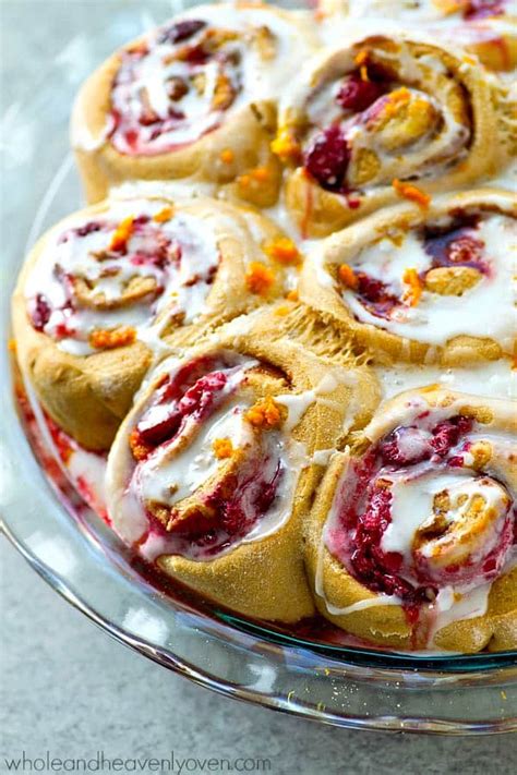 Orange Raspberry Swirl Cinnamon Rolls