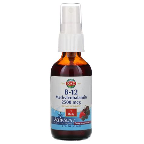 KAL B 12 Methylcobalamin Berry 2 500 Mcg 2 Fl Oz 59 Ml