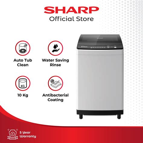 Jual Sharp Mesin Cuci Megamouth Series Top Loading Es M T Gg