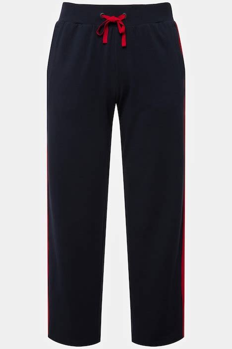 Side Stripe Joggers Navy Blue Ulla Popken