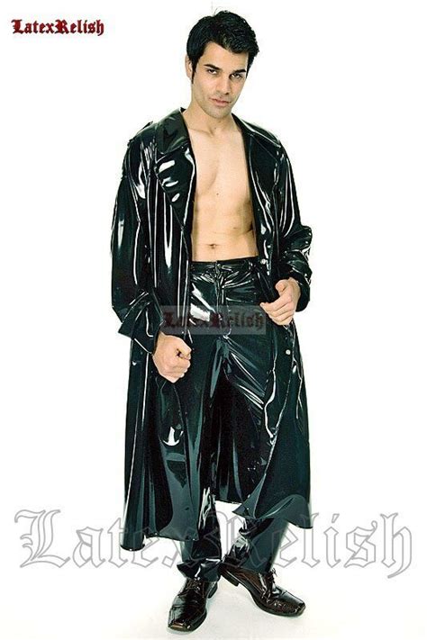 Мужской латексный плащ. БДСМ и фетиш латекс одежда Latexa Германия.