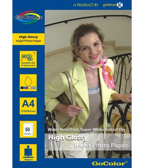 Gocolor High Glossy Inkjet Photo Paper Gsm Sheets A Size Buy