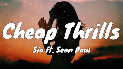 Sia Cheap Thrills Lyrics Ft Sean Paul Youtube