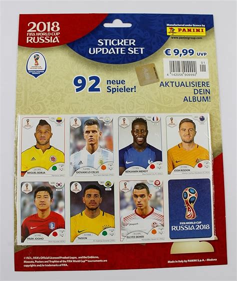 Panini Fifa World Cup Russia 2018 Update Set Mit 96 Stickern Amazon