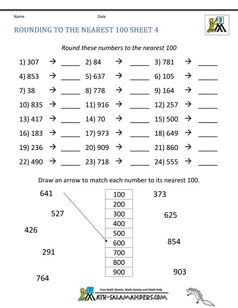 Rounding To The Nearest Hundredth Worksheet