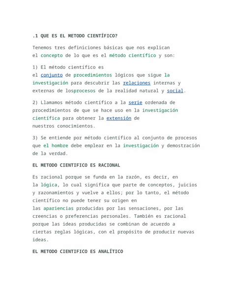 Docx Que Es El Metodo Cient Fico Dokumen Tips