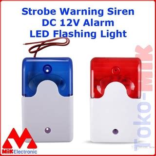 Jual Strobe Warning Siren Speaker Sirine Buzzer Alarm Led Light Dc V