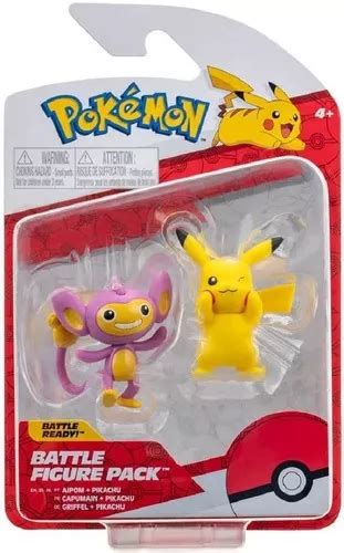 Pack De Figuras De Batalla De Pok Mon Pikachu Y Aipom Sunny