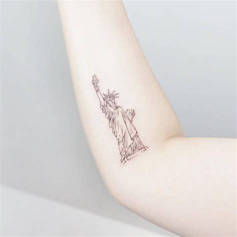 Statue Of Liberty Tattoo On The Right Inner Forearm Tatuaje Estatua