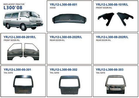 Mitsubishi L300 2008 Auto Body Parts Jiangsu Yarujie Auto Parts Coltd