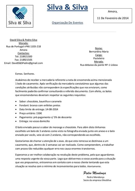 Carta De Reclamação Exemplo Vestibular Reixayo