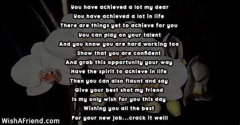 Good Luck Poems For New Job New Job Poems Kayra Quotes