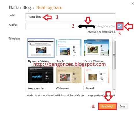 Cara Membuat Blog Di Blogspot Blog Si Onces